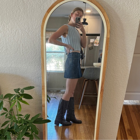 SOLD Reformation Lydia High Rise Denim Mini Skirt - Picture 4 of 6